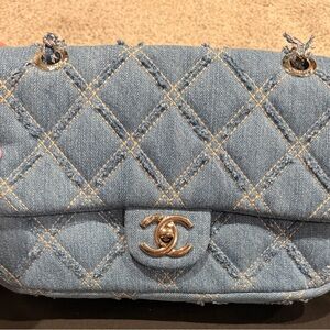 Blue Quilted Women's Bag